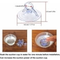 thumbnail image 3 of 45mm Transparent Suction Cup Hooks - 60 Pack for Car Sunshade, Kitchen, Bathroom, Wall Mirror - No Hooks Needed, 3 of 5