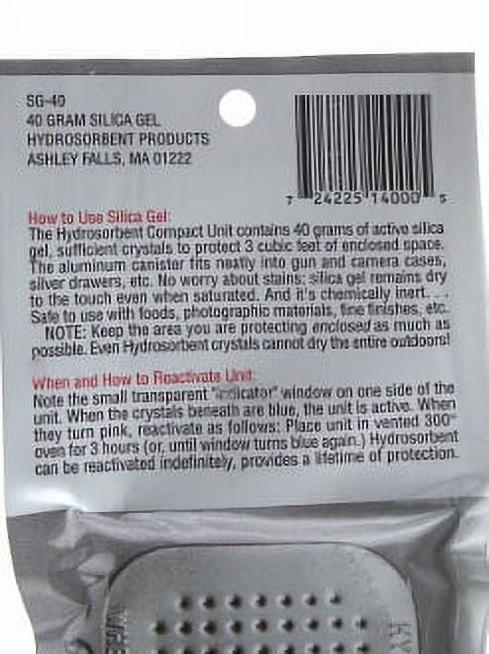 40 Gram Silica Gel Desiccant, Moisture Absorber Dehumidifier, 5