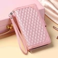 thumbnail image 5 of iPhone XS Max Case, Zipper Wallet Purse Card Slot Premium Soft PU Leather Zipper Flip Folio Wallet with Wrist Strap Kickstand Protective Cover,Rosegold, 5 of 8