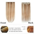 thumbnail image 5 of MY-LADY 10''-24'' 5 Clips in Human Hair Extensions Thick Real Natural Hair Pieces 100% Full Head Remy Hair 20inch #12P613 Golden Brown & Bleach Blonde(Heavy), 5 of 8