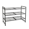 thumbnail image 3 of (3 pack) Mainstays 3-Tier Gray & Silver Metal Shoe Rack for Shoe Storage, Holds up to 12 Pairs, 3 of 10
