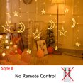 thumbnail image 3 of Moon Star Christmas Ramadan New Year Decoration 2025 Festoon led Fairy String lights Garland Curtain For Room Wedding Home Decor, 3 of 5