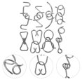 thumbnail image 4 of Interlock Puzzles Silver Metal Logic Puzzles for Children Aged 6 and Above 1 Set, 4 of 8