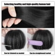 thumbnail image 5 of Clip-In Bangs Hairpiece for Women 100% Human Straight Hair Toppers for Daily Wear, 5 of 6