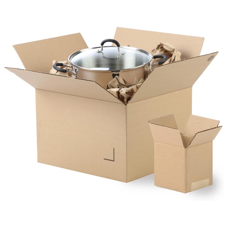 100 Pack 10x6x6 Inch Corrugated Cardboard Shipping Boxes - Strong Packing & Storage Boxes, USA Made