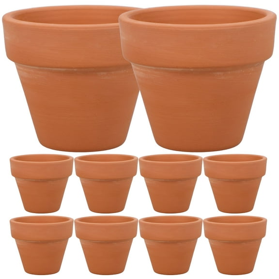 ACDANC 10Pcs Terracotta Pots for Plants Red Cotta Pots Pottery Planter with Drainage Hole Planter Containers for Plants 4.5*4cm