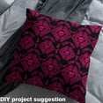 thumbnail image 2 of jejeloiu Damask Floral Fabric (10 Yards),Gothic Halloween Skull Pink Black Jacquard,Breathable Sewing Decor, 2 of 6