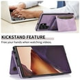 thumbnail image 2 of SaniMore Case for Samsung Galaxy S22 Ultra 6.8" 2022, [Flip Wallet with Card Slots] [Kickstand] [Shockproof & Anti-fall] Wear-resistant  Retro PU Leather Rugged Cover For Galaxy S22 Ultra, Purple, 2 of 6