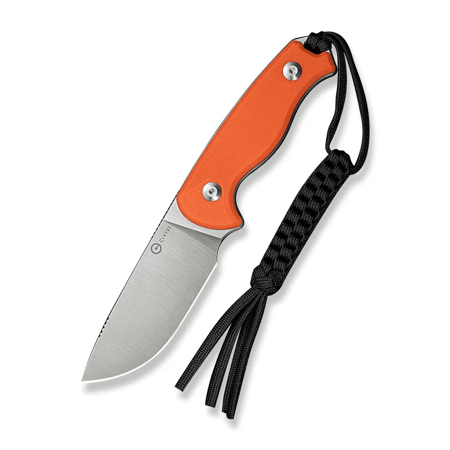 CIVIVI Timberbark Fixed Blade Knife with Kydex Sheath 3.2 14C28N Blade G10 Handle with Lanyard Ideal Hunting Knife for Outdoor Adventures Camping Hiking C23094-2 Orange