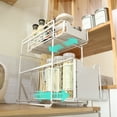 thumbnail image 5 of 2 Tier Under Sink Organizer,Multi-Use Kitchen Bathroom Organizers and Storage with Sliding Drawer,Bathroom Cabinet Pull Out Shelves for Home Kitchen, 5 of 6