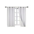 thumbnail image 5 of Juego de 2 cortinas opacas Noa con forro térmico y ojales para dormitorio, color marfil, 160 cm de largo., 5 of 5