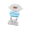 thumbnail image 4 of Vaveren 15-17cm Doll Clothes T Shirt Overalls with Hat Stuffed Animals Clothes Blue, 4 of 8