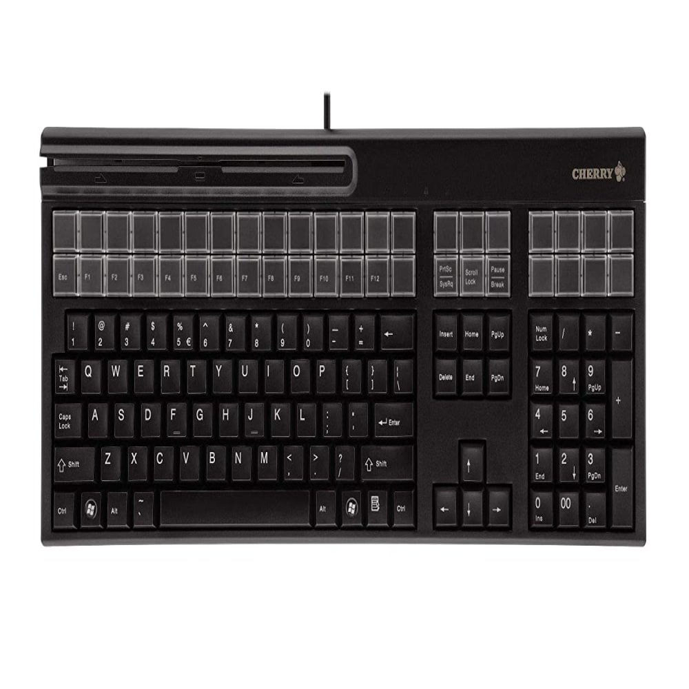 Cherry G86-71411 LPOS Keyboard - MSR - Spill Resistant - USB 