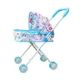 thumbnail image 4 of Cochecito de muñecas, carrito de empuje, juguete educativo, juego de rol, simulación de cochecito para niños azul, 4 of 8