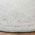 thumbnail image 4 of SAFAVIEH Abstract Caelestinus Ogee Wool Area Rug, Ivory/Blue, 8' x 8' Round, 4 of 13