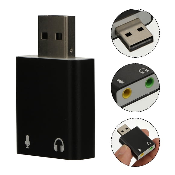 IFANLANDOR Usb Stereo Audio Adapter Usb Audio Adapter With Microphone And Headphone Jack Laptops