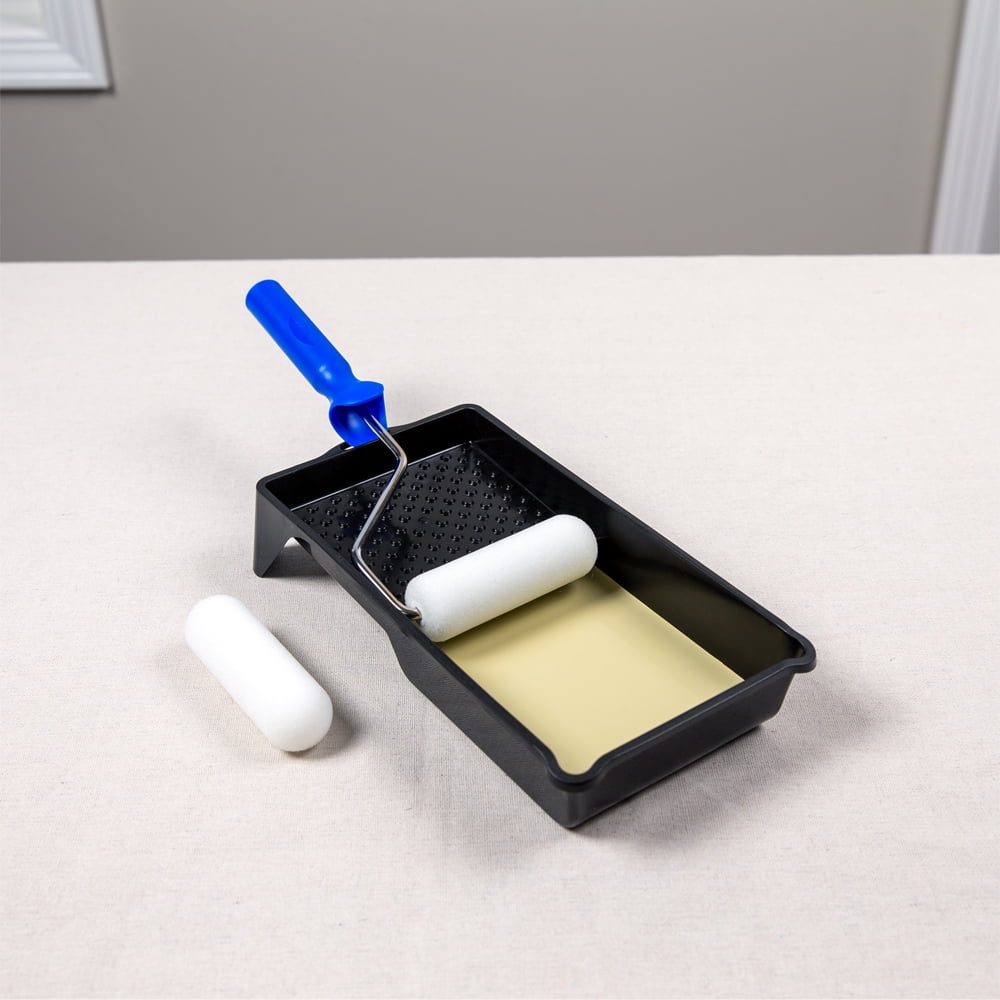 WHIZZ 4" Foam Mini Paint Roller Kit for Cabinets and Doors