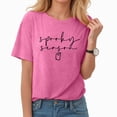 thumbnail image 4 of Towmus Women Plus Size Blouse Graphic Halloween Cute Casual Letter T-Shirt Short Sleeve Funny Top Tees, 4 of 6