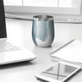 thumbnail image 3 of 12oz Stemless Wine Tumblers Blue and Grey Abstract Art Artwork Vacuum Insulated Stainless Steel Travel Tumbler Cups Mug with Lid and Straw for Champaign,Cocktail,Beer with Cleaning Brush, 3 of 5