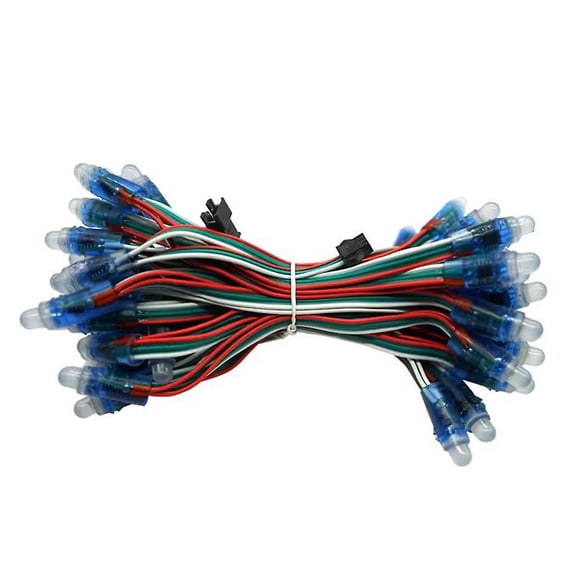 100Pcs/Lot 12Mm Ws2811 2811 Ic Rgb Led Pixels Module String Light Dc 5V Ip68 Waterproof Holidays/Ch