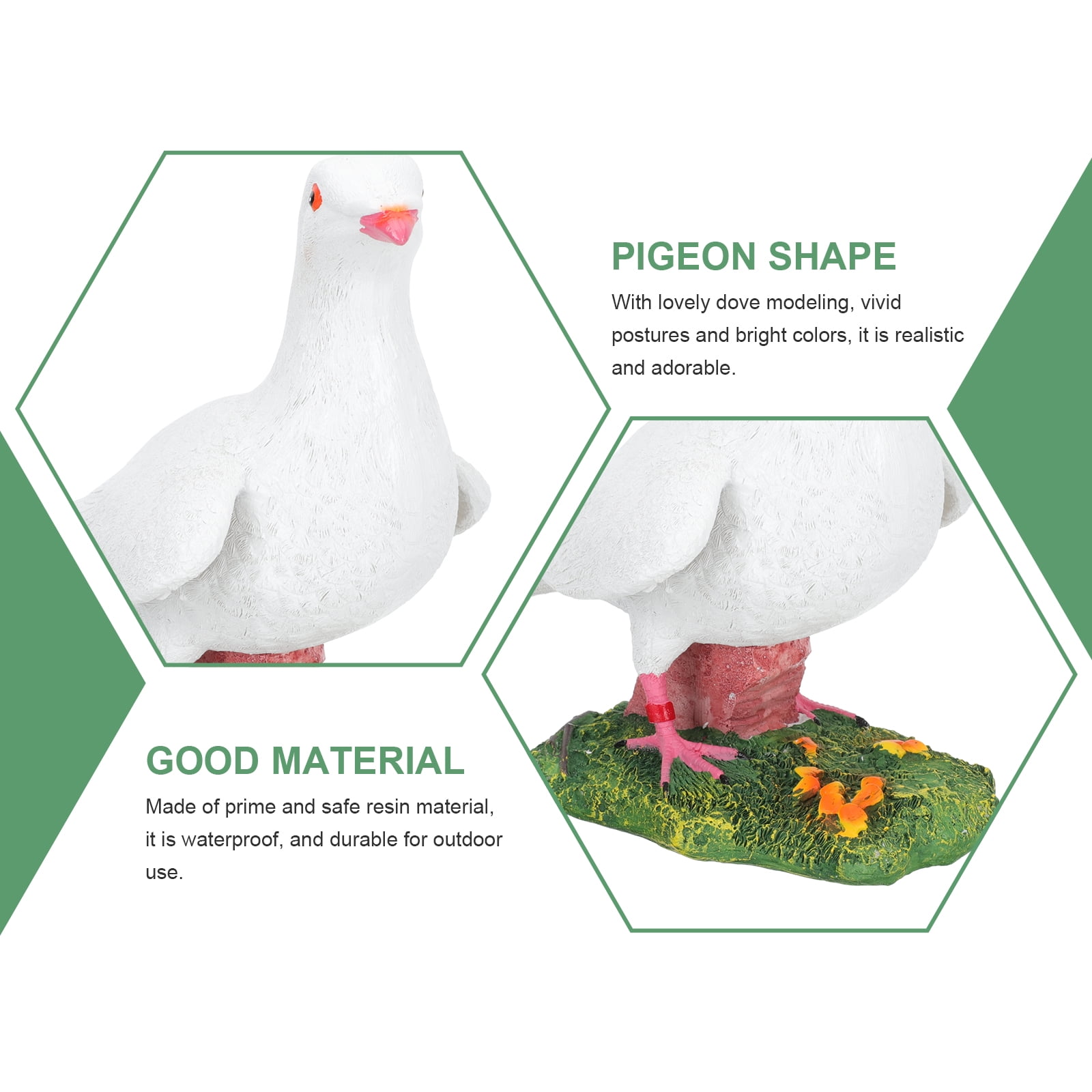 Garden Rabbit Statue Pigeon Decor Simulation Ornament Miniature Bird Sculpture