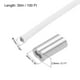 thumbnail image 2 of Cuerda de alambre Uxcell de 100 pies (30 m) de cable de acero inoxidable 304 recubierto de vinilo de 3/64" (1 mm) con 10 piezas de manguitos de aluminio blancos, 2 of 7
