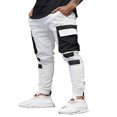 thumbnail image 2 of AMERTEER Men‘s Pockets Patchwork Cargo Trousers Color Block Casual Trousers Long Pants, 2 of 5