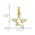 thumbnail image 2 of 14.5mm 14k Solid Yellow Gold Polished Stars Pendant Necklace Pendant for Women - .5 Grams, 2 of 2