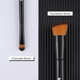 thumbnail image 3 of DUcare 2Pcs Foundation Brush and Concealer Brush Professional Flat Top Kabuki Brush for Face Synthetic Liquid Blending Mineral Powder Makeup Tools, 3 of 16