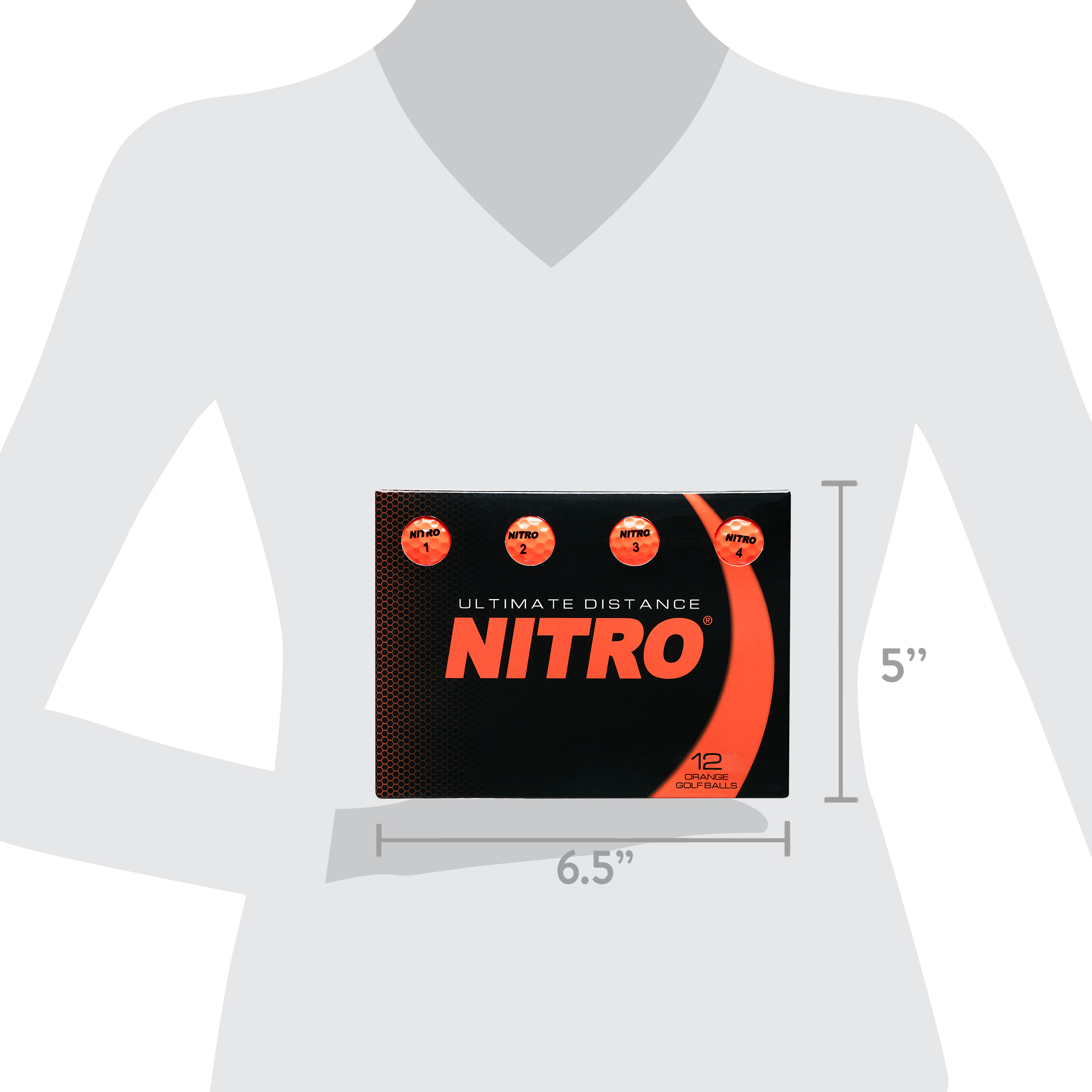 Nitro Golf Ultimate Distance Golf Balls 12-Pack Orange photo 7
