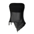 thumbnail image 5 of Bovemsi Camisole Tops for Women Women's Mesh Top Strapless Shoulder Summer Asymmertric Festival Outfit Basic Tanks, 5 of 6