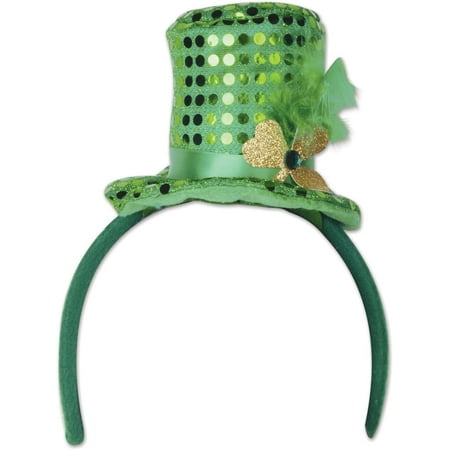 PMU St. Patrick's Day Headwear Decorations and Party Supplies - Men's Green Leprechaun Hat Headband - Irish Costume, Party Accessory (1/pkg) Pkg/1