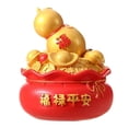 thumbnail image 2 of Estatuilla de bolsa de dinero Cornucopia, arte coleccionable, adorno artesanal, estatua de lavabo del tesoro para dormitorio, escritorio de entrada , Calabaza, 2 of 8