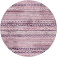 thumbnail image 2 of Addison Rugs Dream Shag Premium Machine Washable Transitional Tribal, Diamond Pink Round Rug, 8' x 8', 2 of 8