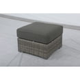 thumbnail image 2 of Bali Silver/Gray Two-Tone Wicker Ottoman in Charcoal Gray Cushion, 2 of 2