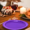 thumbnail image 6 of TAVENE Disposable Paper Plates Set, 50 PCS Purple 9 Inches Round Party Plates for Meal Picnic Festival Gathering, 6 of 8