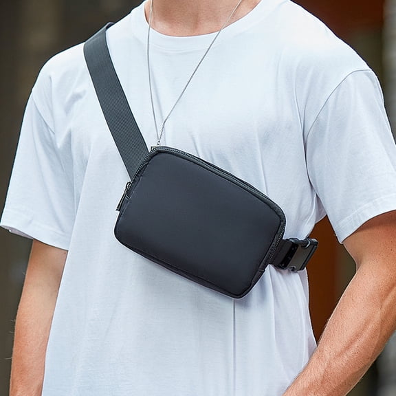 Men's Fashion Casual All-match Messenger Bag,Black