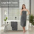 thumbnail image 5 of Smuge 4 Pack Oversized Bath Towel Set, Dark Grey 600 GSM Ultra Soft Extra Large Bath Sheet Towels 35"x70" Bathroom Towels Hotel Luxurious Towels, 5 of 8