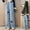 Blue, variant on HAOTAGS Jeans for Girls Elastic Waist Baggy Wide Leg Cargo Trousers Bootcut Pocket Girl Hop Streetwear Blue 10 Years
