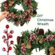 thumbnail image 2 of 10 Uds. para Navidad Con Rama Baya Y Copo Nieve Navideña Color Rojo, 2 of 7