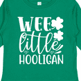 thumbnail image 4 of Inktastic St. Patrick's Day Wee Little Hooligan with Shamrocks Boys or Girls Long Sleeve Toddler T-Shirt, 4 of 5