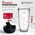 thumbnail image 4 of 24oz Replacement Cup with Sip and Seal Lid for Nutri Ninja Blender BL642 BL450 BL456 BL480 BL482 BL640 BL682 BN401 BN751 BN801 Foodi SS401 SS101 SS351 SS151 Ninja Blender Auto IQ Blade (2-Pack), 4 of 7