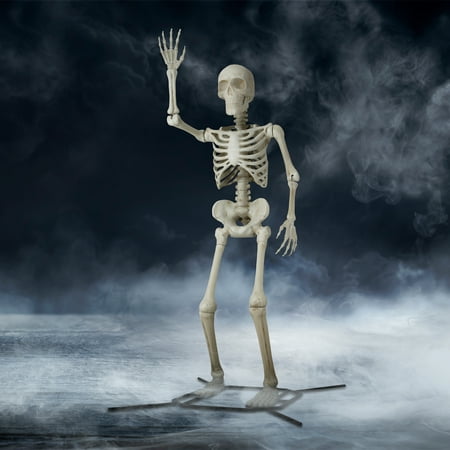 Halloween Giant Poseable Skeleton Decoration  Bone Color  10 ft  by Way To Celebrate