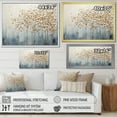 thumbnail image 4 of Designart "Harmonious Gold And Blue Trees V" Landscape Trees Floater Framed Wall Decor, 4 of 5