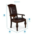 thumbnail image 4 of Steve Silver Company Antoinette Leather Dining Arm Chair in Cherry, 4 of 5