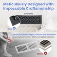 thumbnail image 4 of 4x14 Inches B Pack Heavy Duty Walkable Floor Register Easy Adjust Air Supply Lever Floor Vents - Charlotte Design - Vent Cover for Home Floor - Matte Black, 4 of 9