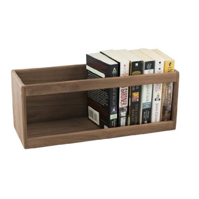 Sea Teak 62514 Paperback Book & VHS Cassette Rack