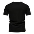 thumbnail image 4 of WAENQINLA Men's T Shirt with Front Pocket Casual Stretch Waffle V Neck Shirts Comfortable Solid Color Short Sleeve Tees, 4 of 7