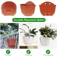 thumbnail image 4 of 4 Pack Resin Wall Planter 8.1 Inch Planter Basket Half Round Flower Pots with S Hooks, Flower Container for Indoor Outdoor, 4 of 7
