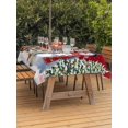 thumbnail image 2 of Outdoor Tablecloth with Umbrella Hole and Zipper, Red Snowman Christmas Rectangle Table Cloth 54x80 Inch Waterproof Tablecloth, Xmas Tree Snowflake Gifts Picnic Table Cover for Patio Camping, 2 of 7